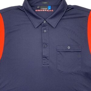 J.Lindeberg Slim‎ Fit Men's Short Sleeve Jersey Blue XL Golf Polo Shirt Pocket